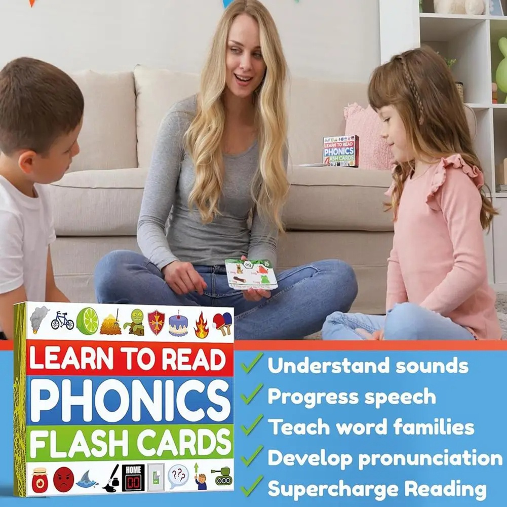 Phonics Card Game - Phonics Sight Words Flash Cards Learn