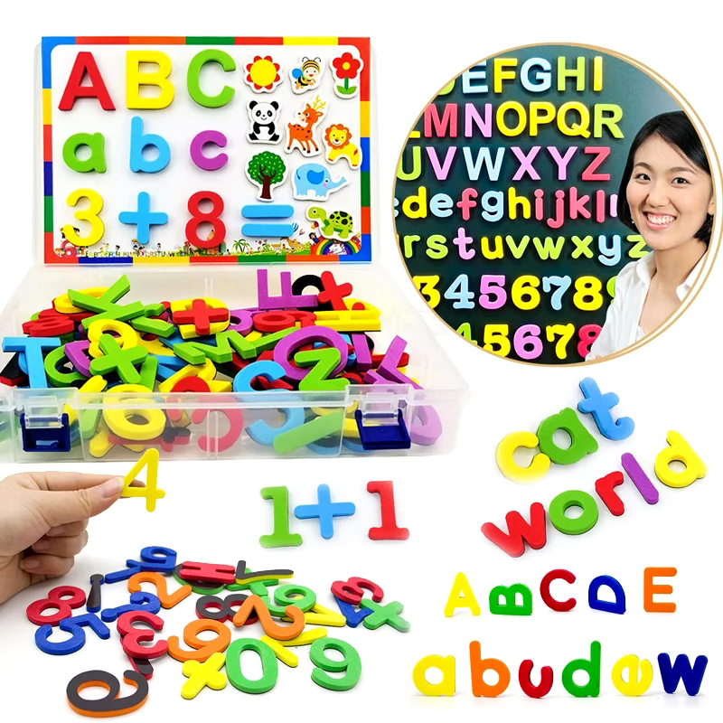 Phonics Card Game - 24-76pcs EVA Foam Refrigerator Stickers Magnetic