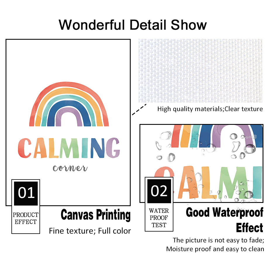Rainbow Classroom Wall Art Edu - مراجعة Kids Education Quote وسعره