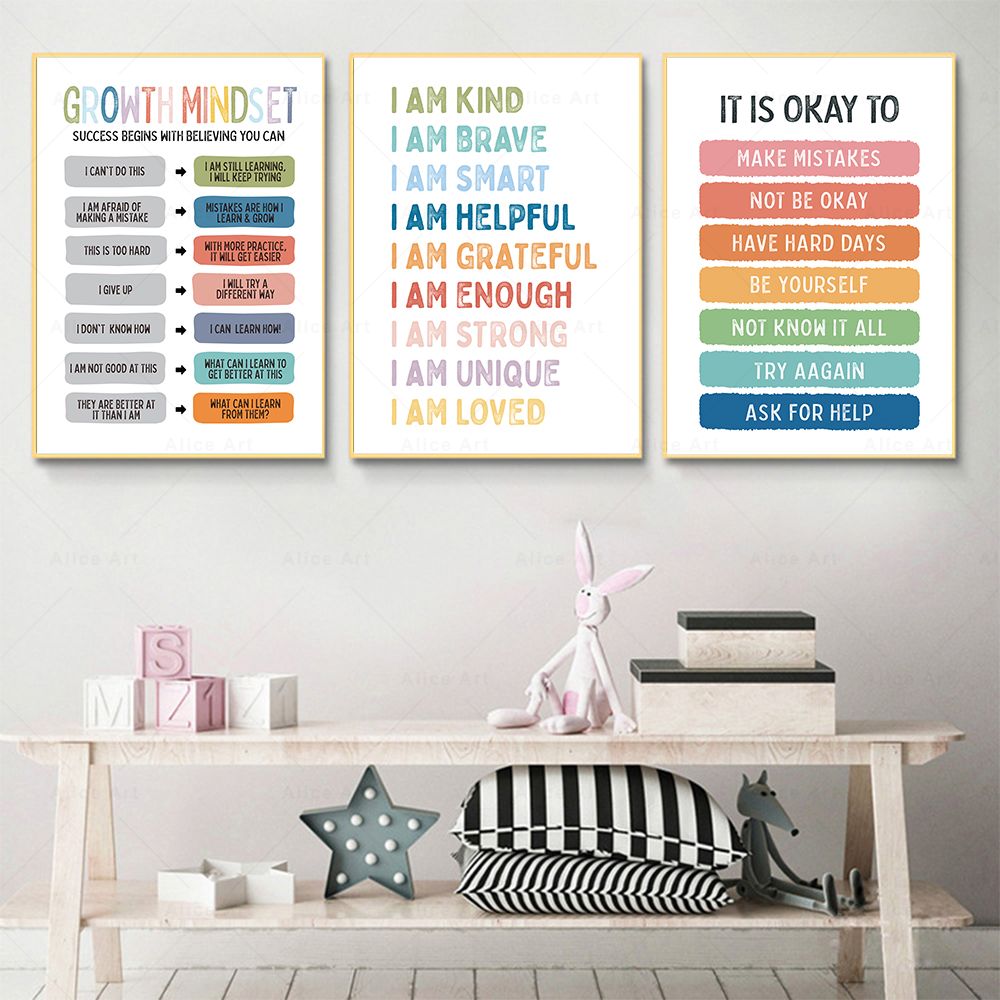 Affirmation for Kids Room Post - مراجعة Kids Education Quote وسعره
