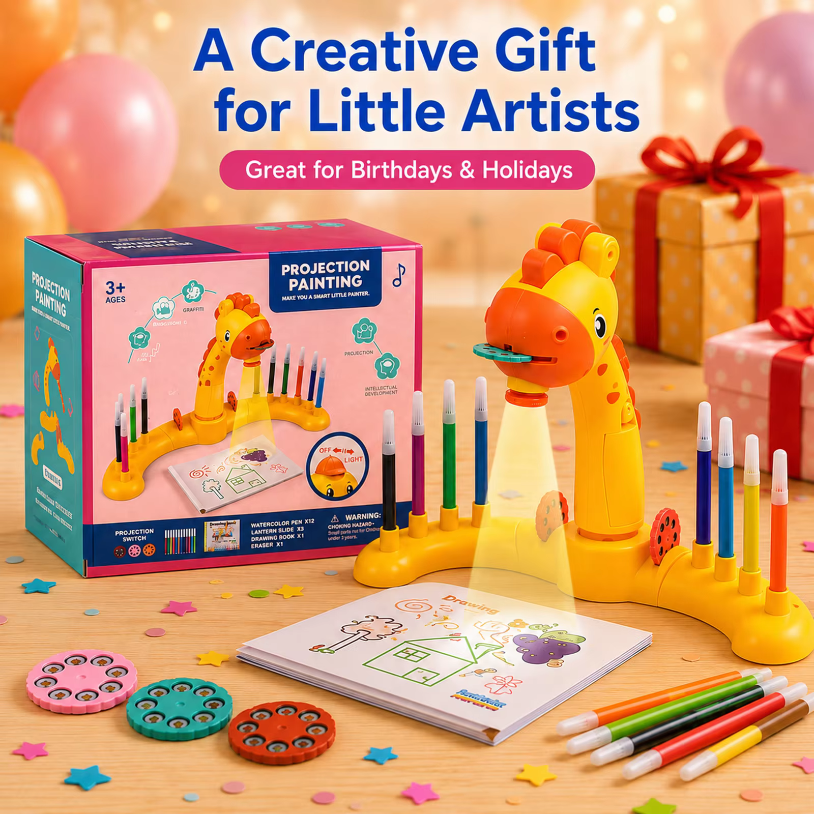 Kids Painting Board Toys Child - مراجعة Drawing Projector Kids وسعره