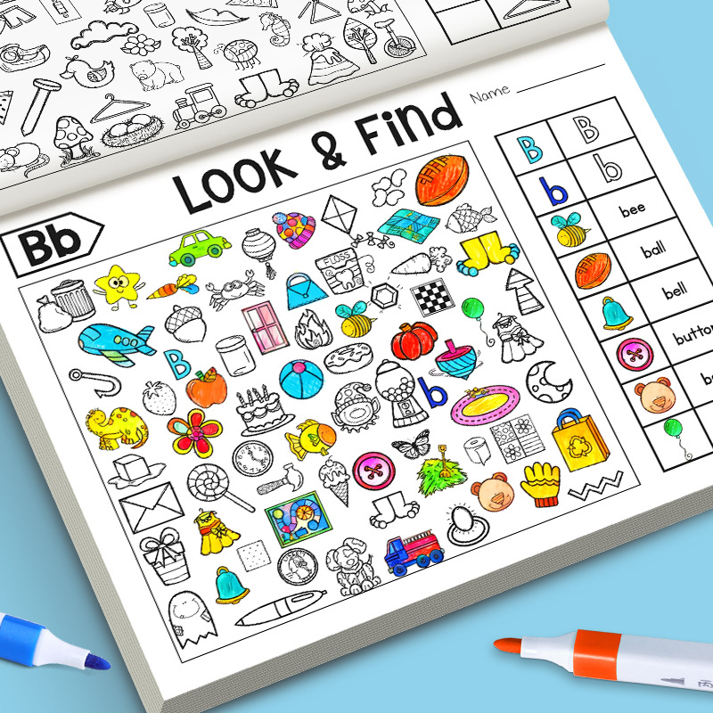 Kids Finding Item Fun Coloring - مراجعة Kids Early Education Books وسعره