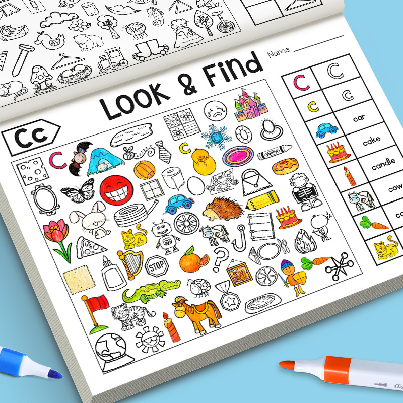 Kids Finding Item Fun Coloring - مراجعة Kids Early Education Books وسعره