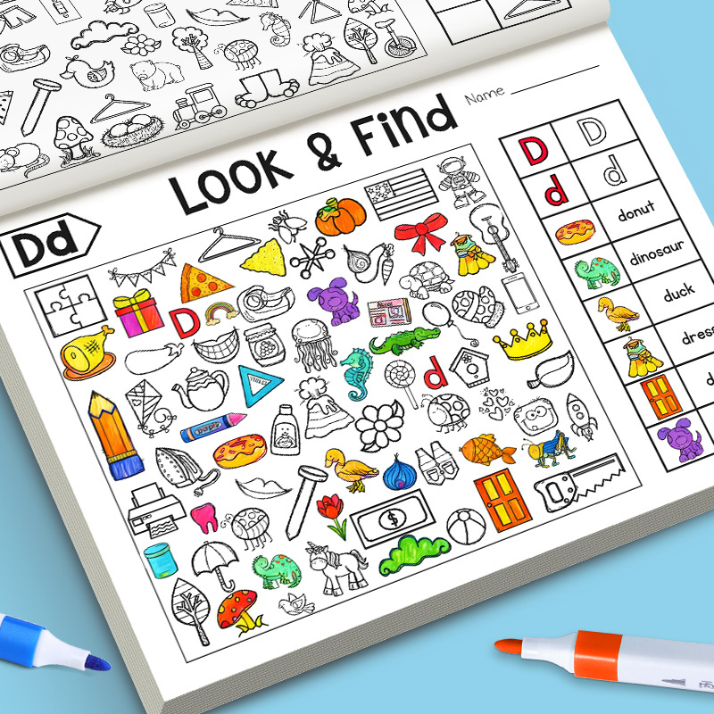 Kids Finding Item Fun Coloring - مراجعة Kids Early Education Books وسعره