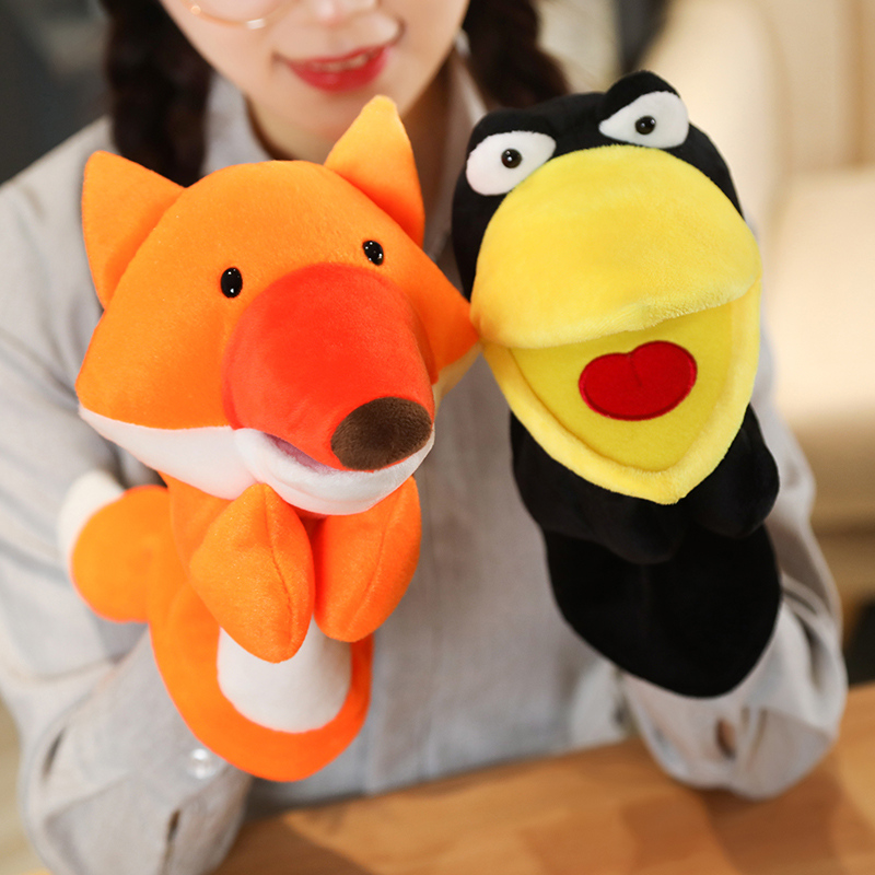 25cm Fox Crow Baby Hand Puppet - مراجعة Kids Education Story وسعره
