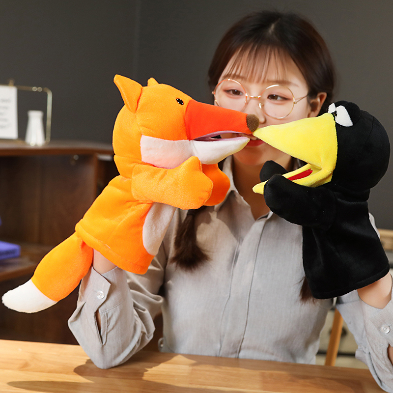 25cm Fox Crow Baby Hand Puppet - مراجعة Kids Education Story وسعره