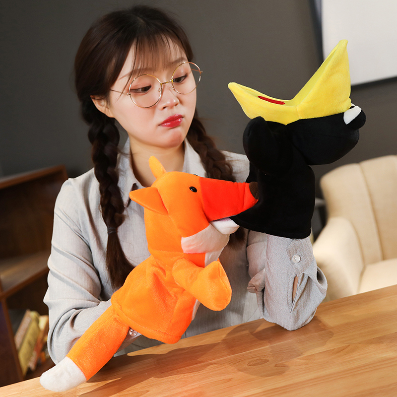 25cm Fox Crow Baby Hand Puppet - مراجعة Kids Education Story وسعره