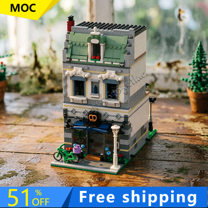 1268PCS MOC City Street Views  - مراجعة Kids Education Story وسعره