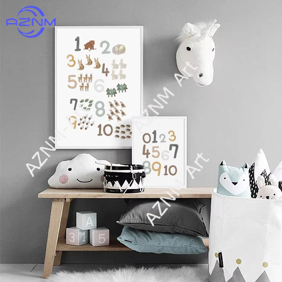 1/2pcs Education Learning Numb - مراجعة Kids Educational Poster وسعره