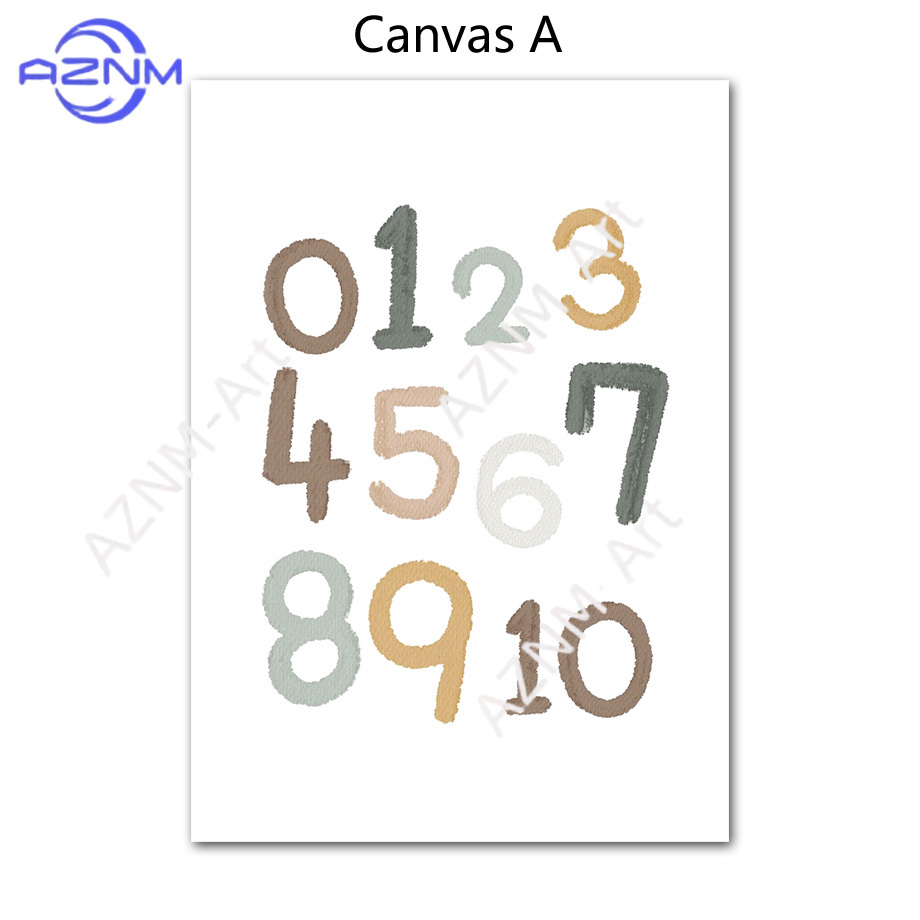 1/2pcs Education Learning Numb - مراجعة Kids Educational Poster وسعره