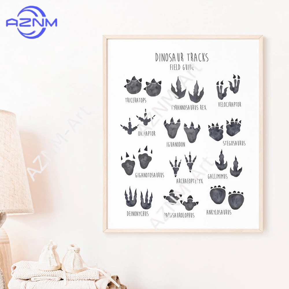 1/3PCS ，The cartoon dinosaur s - مراجعة Kids Educational Poster وسعره
