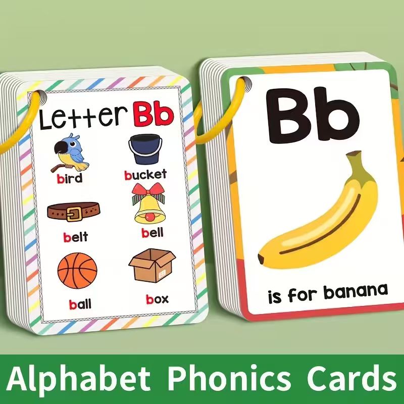 Alphabet Phonics Flash Cards f - مراجعة Phonics Card Game وسعره