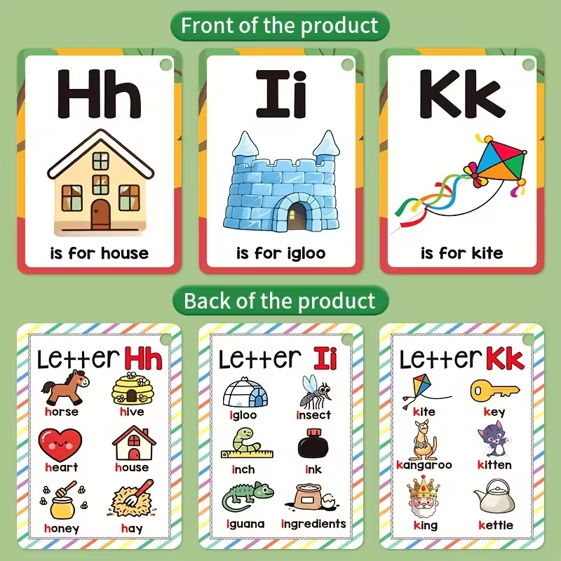 Alphabet Phonics Flash Cards f - مراجعة Phonics Card Game وسعره