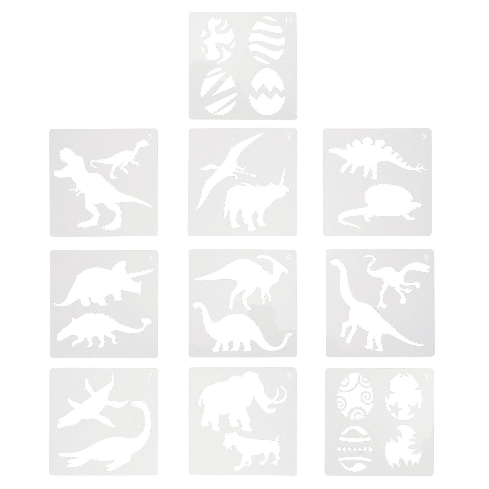 10Pcs Dinosaur Painting Templa - مراجعة Kids Education Template وسعره