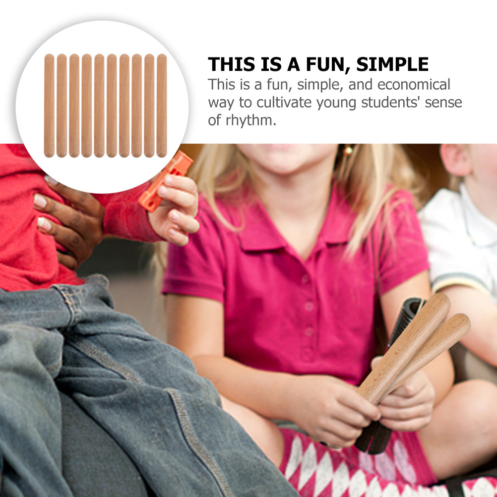 12Pcs Wooden Rhythm Sticks Por - مراجعة Kids Education Group وسعره
