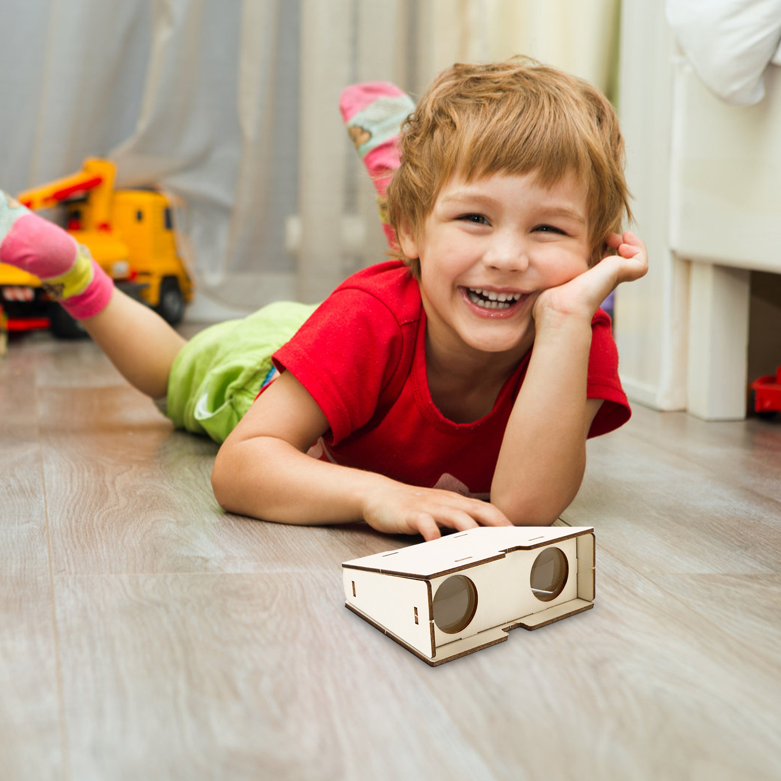1Set Wood Small Binocular Dual - مراجعة Kids Education Youtube وسعره
