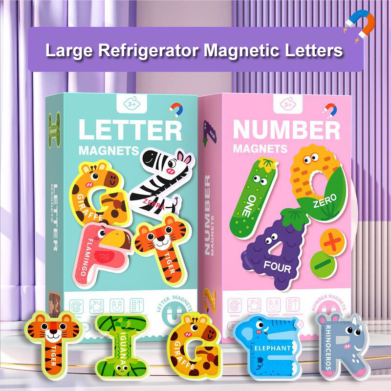 26pcs Large Magnetic Letters A - مراجعة Phonics Card Game وسعره