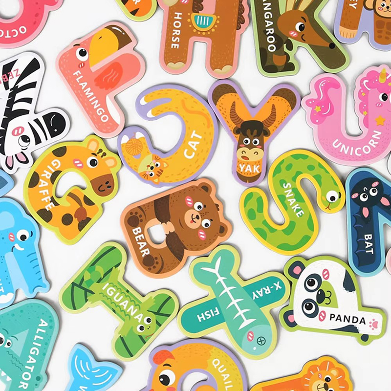 26pcs Large Magnetic Letters A - مراجعة Phonics Card Game وسعره