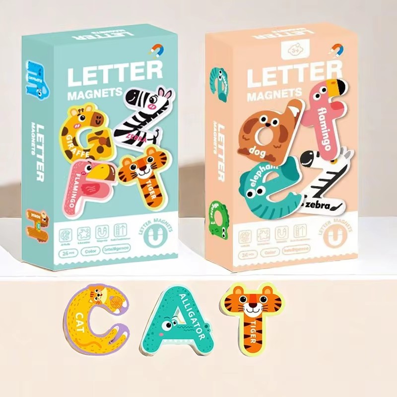 26pcs Large Magnetic Letters A - مراجعة Phonics Card Game وسعره