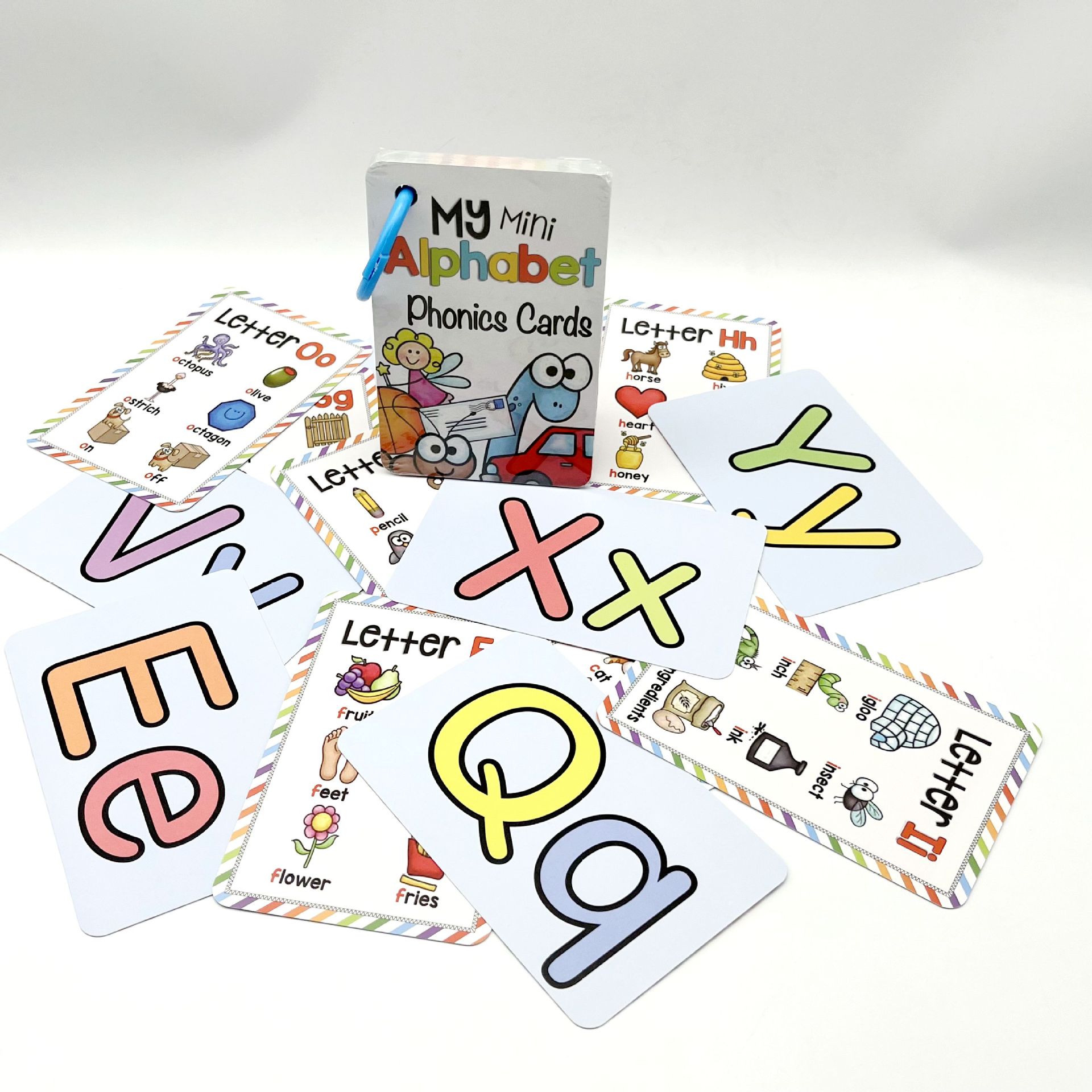 1/2pcs English 26 Letters Alph - مراجعة Phonics Card Game وسعره