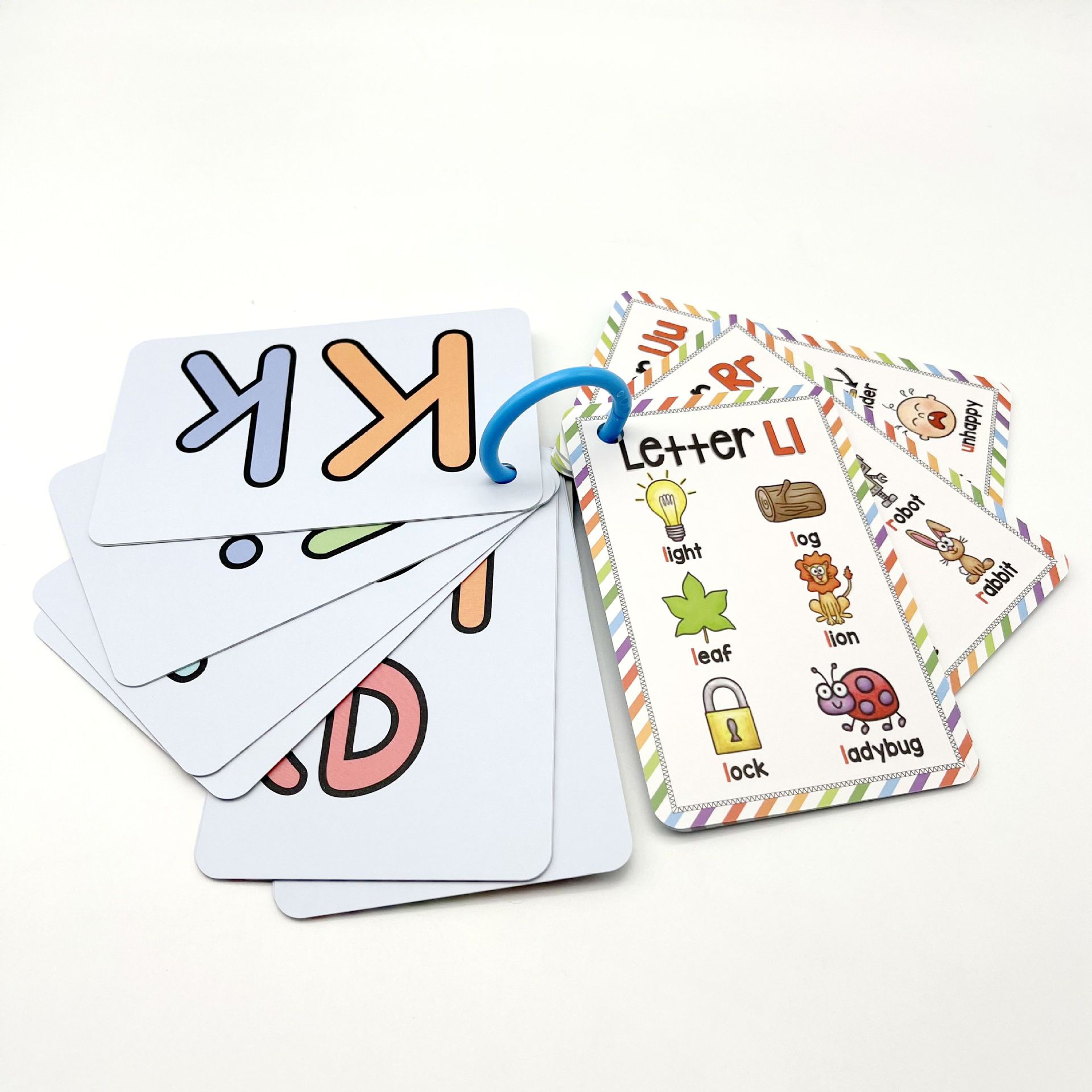 1/2pcs English 26 Letters Alph - مراجعة Phonics Card Game وسعره