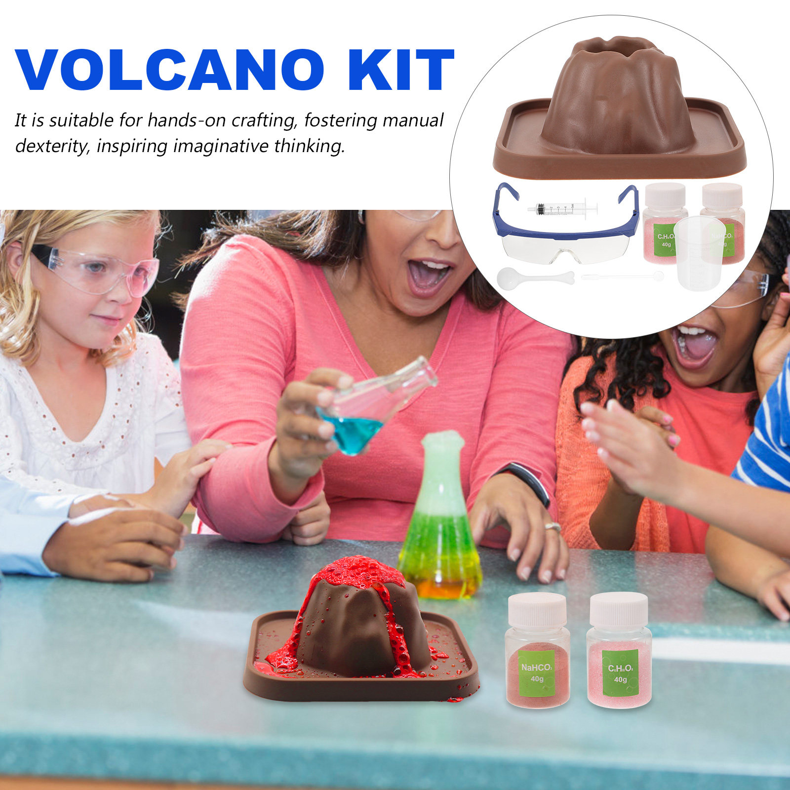 1 Set Volcano Eruptions Experi - مراجعة Science Kit Volcano وسعره