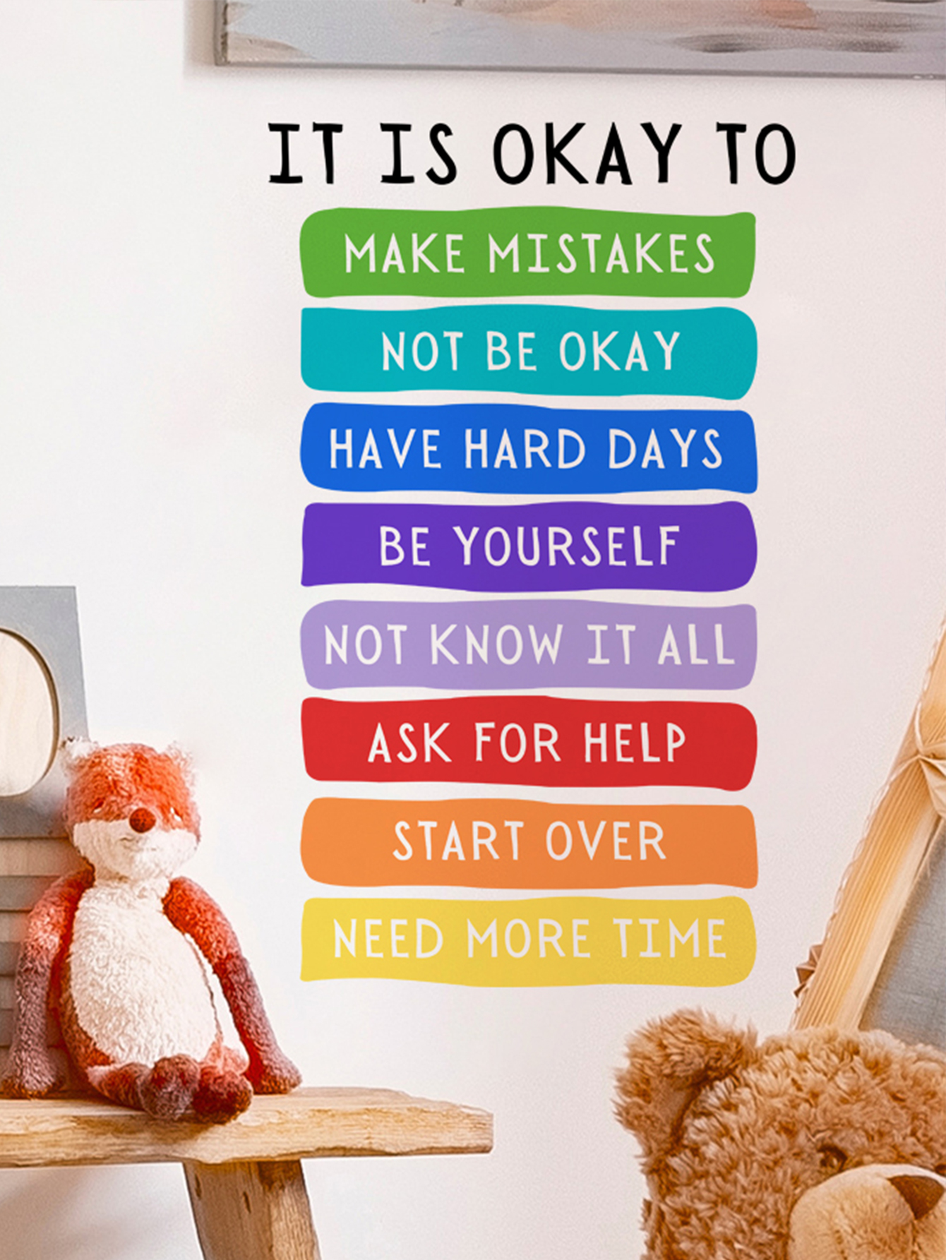 It's Okay to Not be Okay Poste - مراجعة Kids Education Quote وسعره