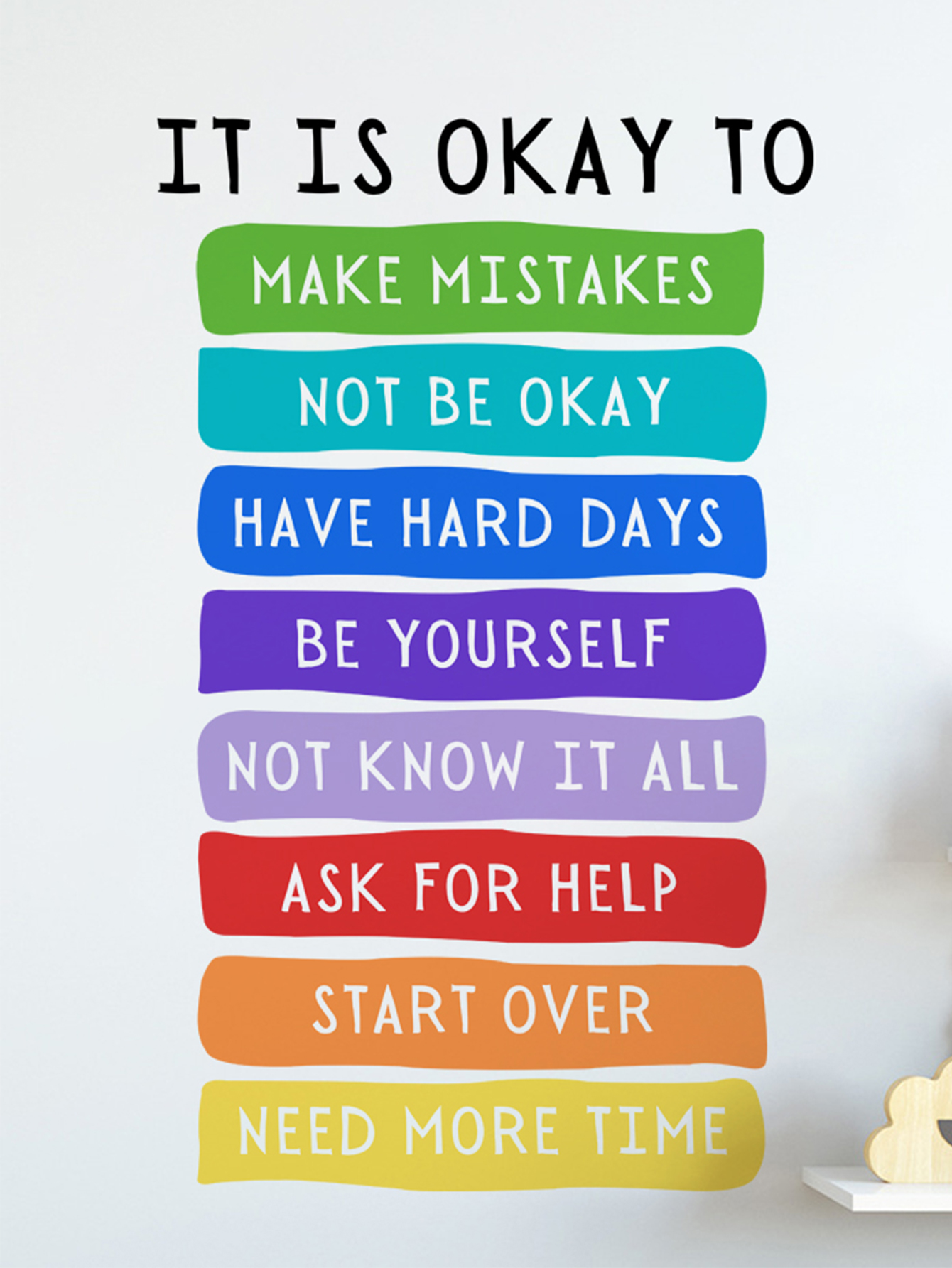 It's Okay to Not be Okay Poste - مراجعة Kids Education Quote وسعره
