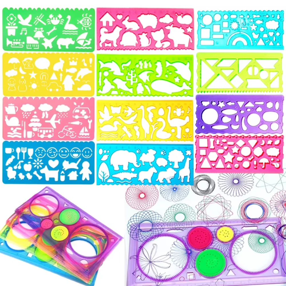 Geometry Spirograph Drawing St - مراجعة Kids Education Template وسعره