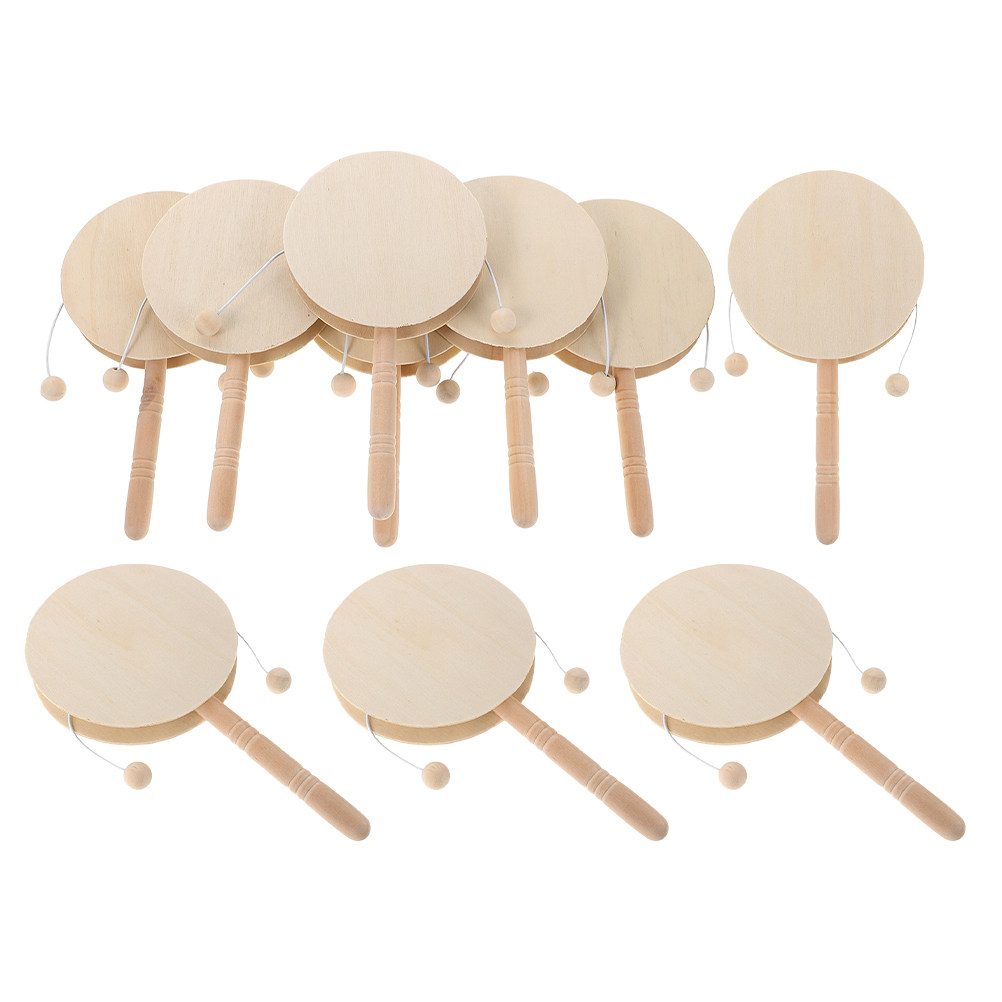 10Pcs Wooden Rattle Drum for K - مراجعة Kids Education Group وسعره