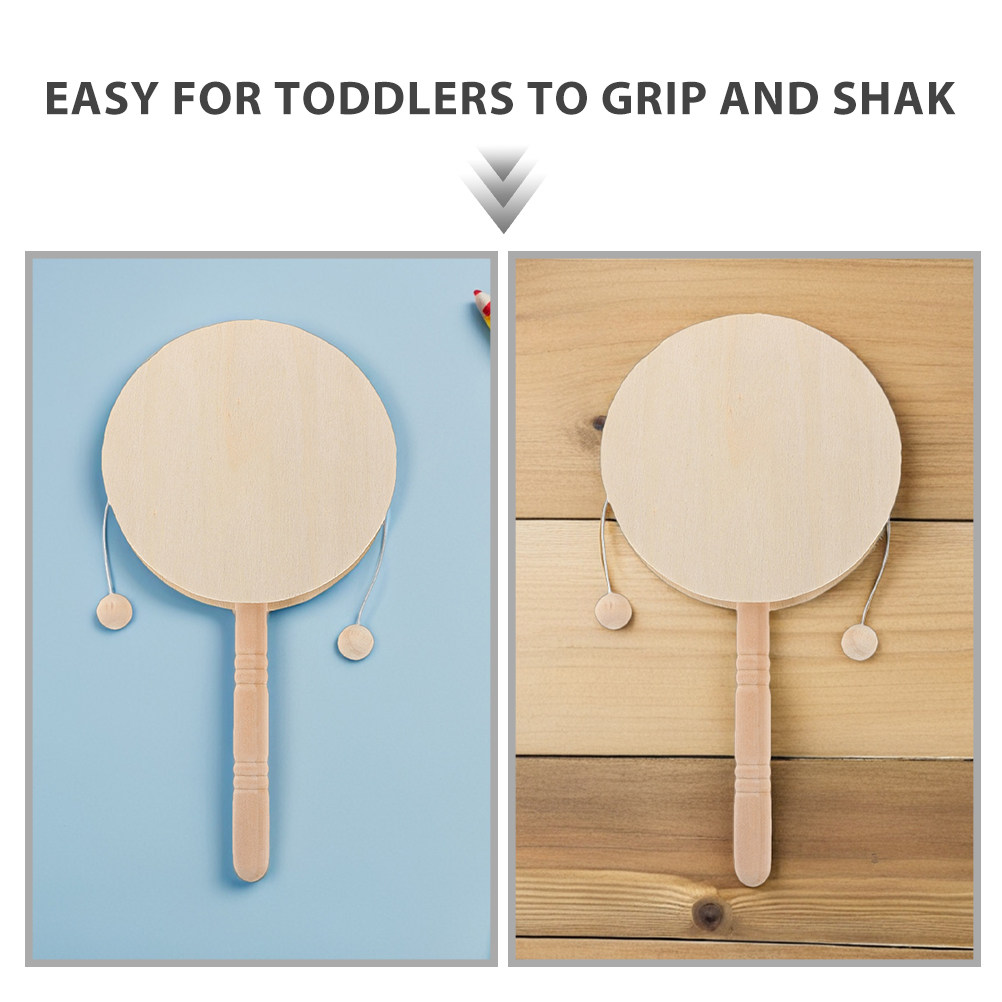 10Pcs Wooden Rattle Drum for K - مراجعة Kids Education Group وسعره