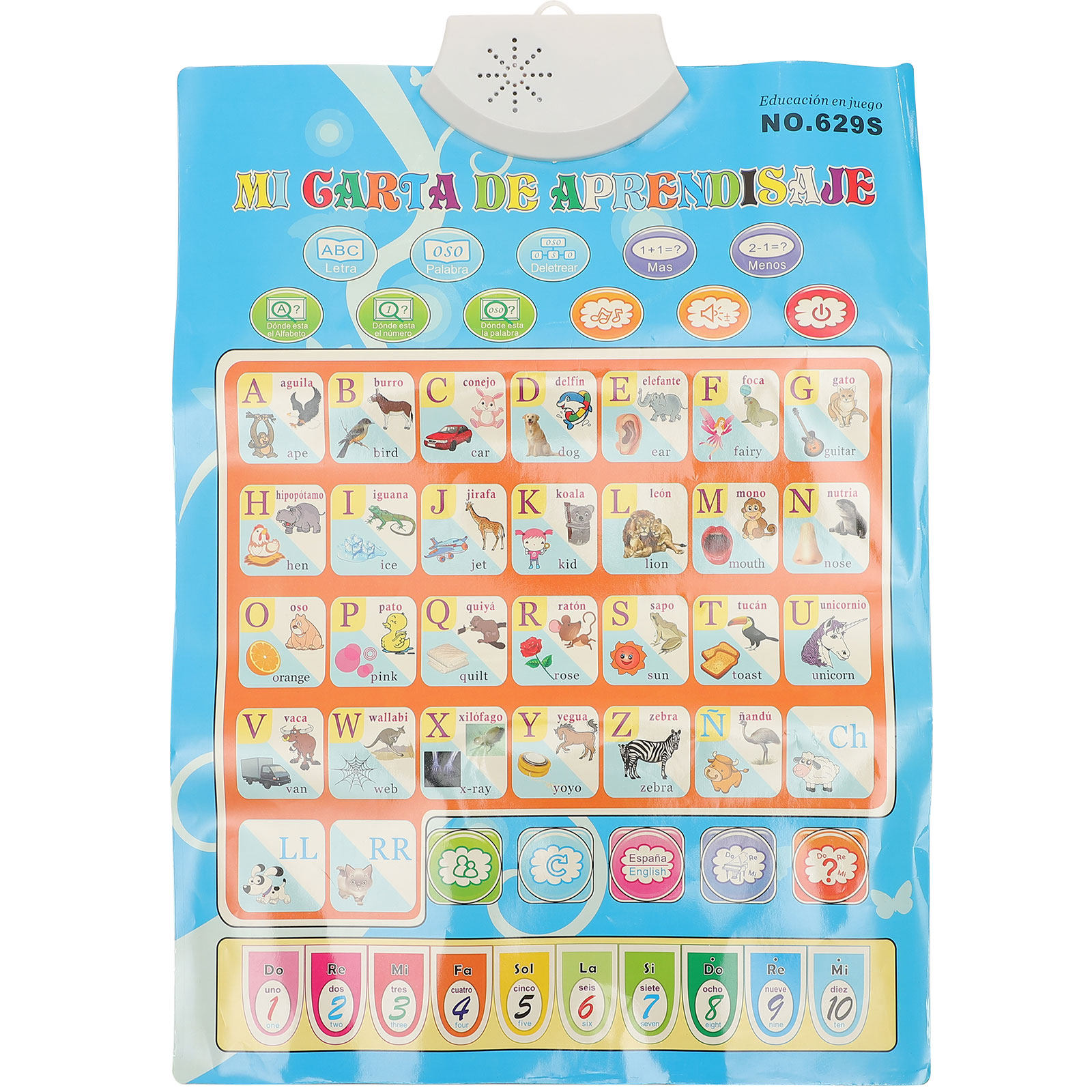 Spanish and English Talking Po - مراجعة Kids Educational Poster وسعره