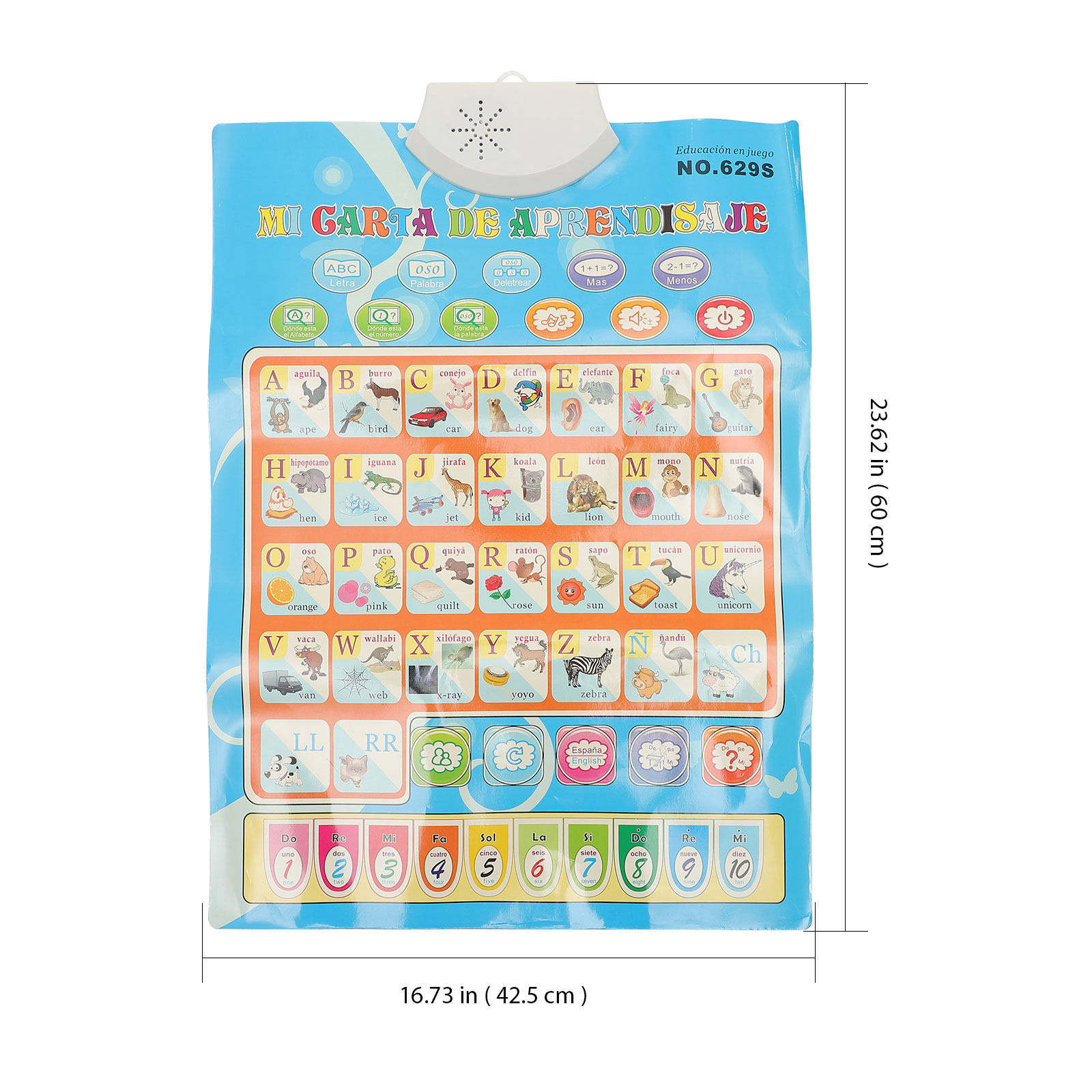 Spanish and English Talking Po - مراجعة Kids Educational Poster وسعره