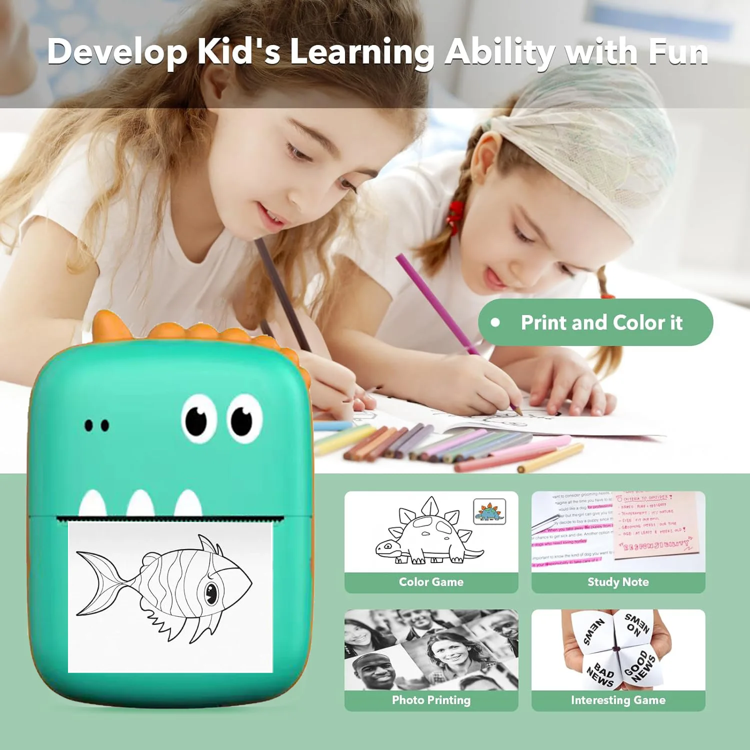 Portable Thermal Mini Photo Po - مراجعة Kids Education Questions وسعره