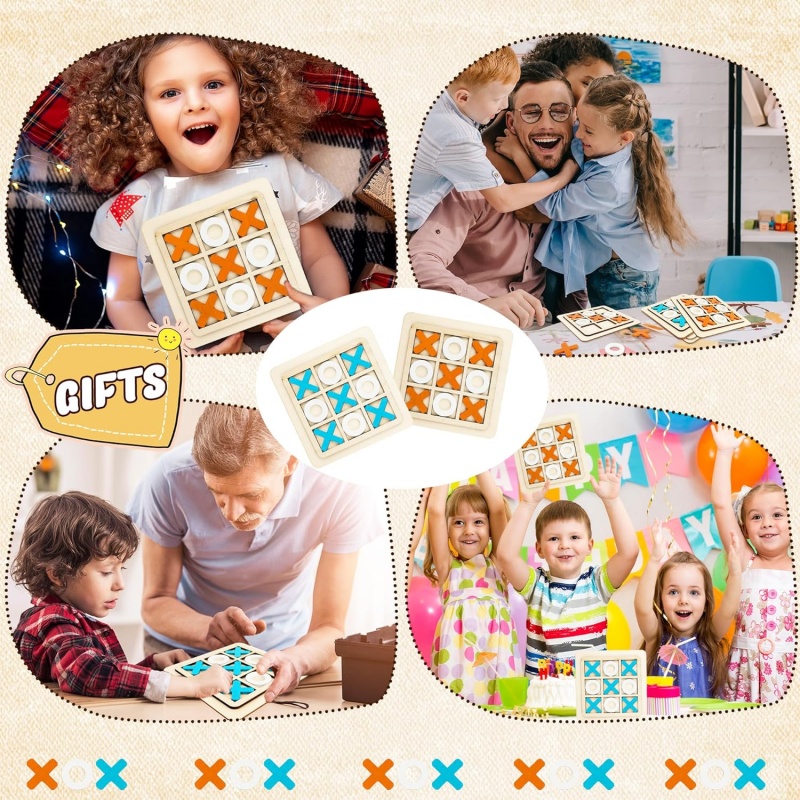 Wooden Tic Tac Toe Games Puzzl - مراجعة Kids Education Template وسعره