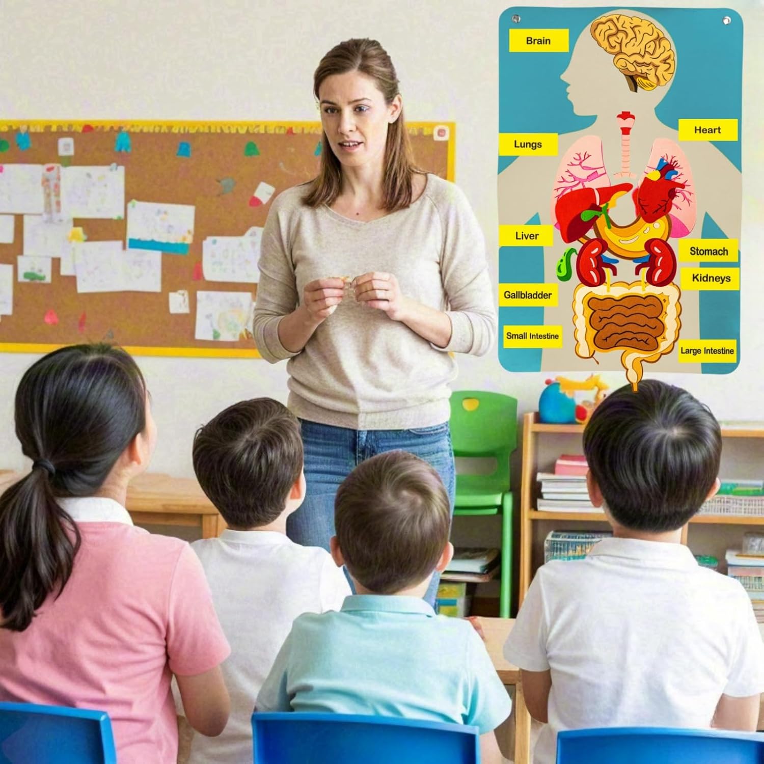 Human Body Parts Felt Board St - مراجعة Kids Education Story وسعره