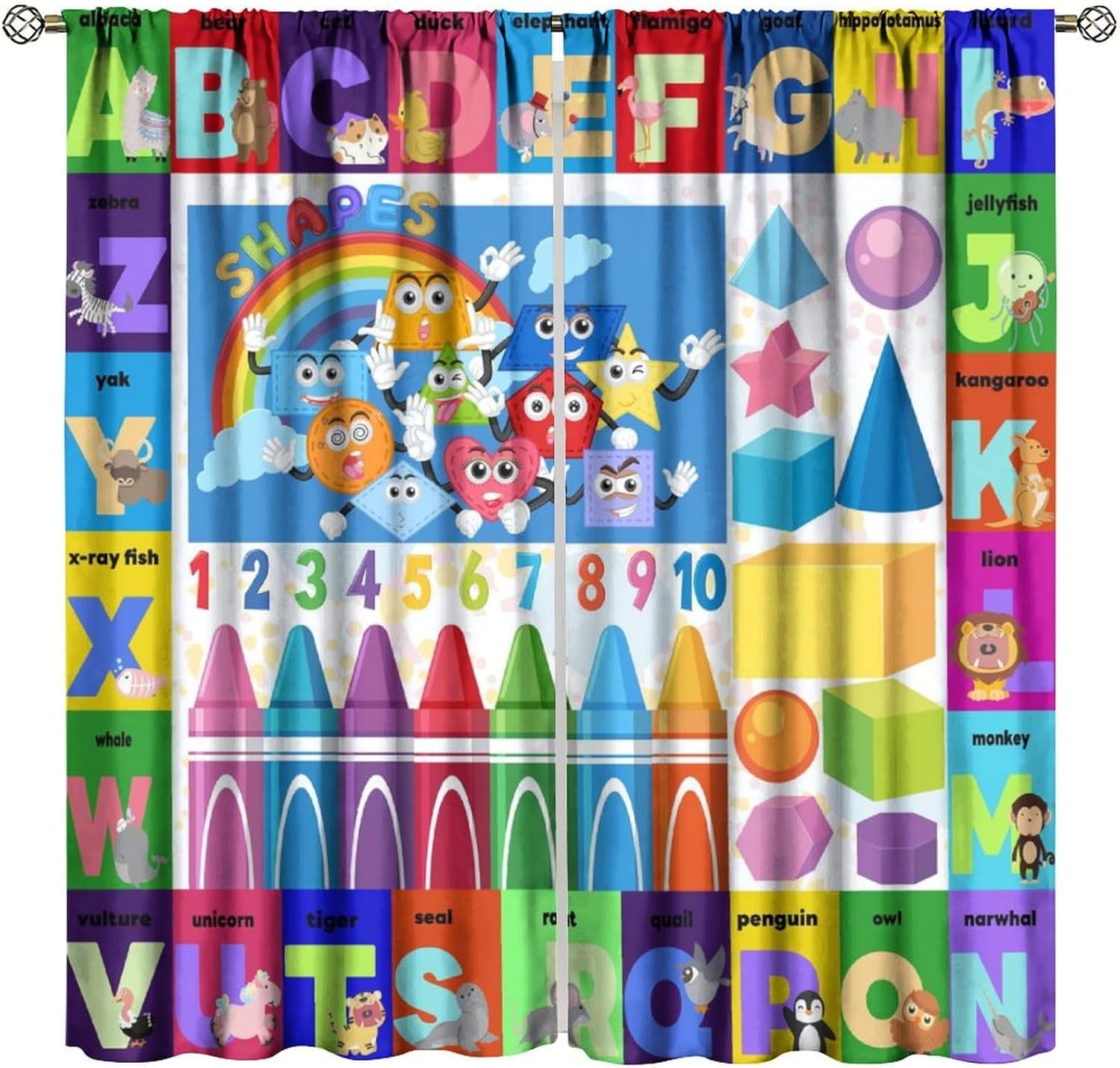 Colourful ABC Education Curtai - مراجعة Kids Education Youtube وسعره