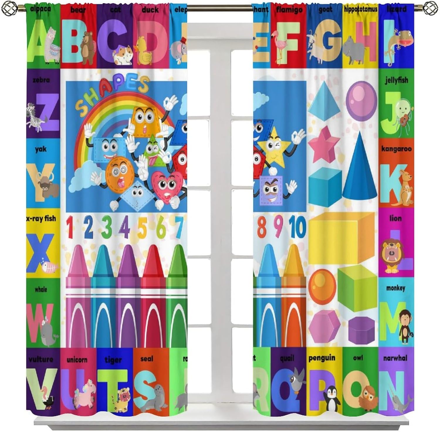 Colourful ABC Education Curtai - مراجعة Kids Education Youtube وسعره