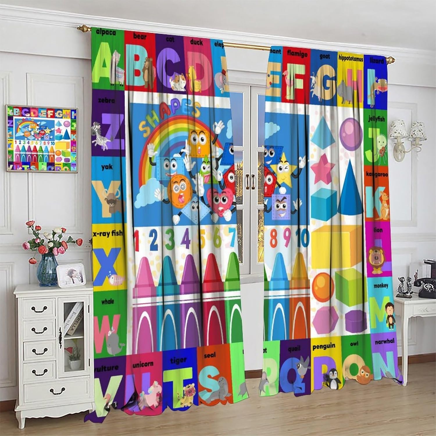 Colourful ABC Education Curtai - مراجعة Kids Education Youtube وسعره
