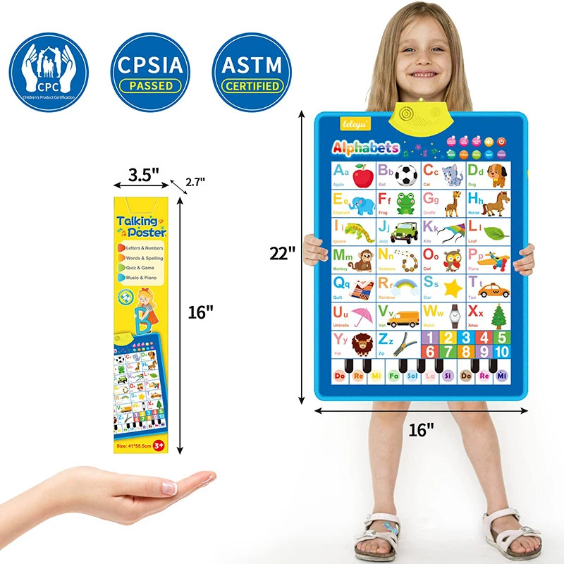 Electronic English Alphabet Wa - مراجعة Kids Educational Poster وسعره