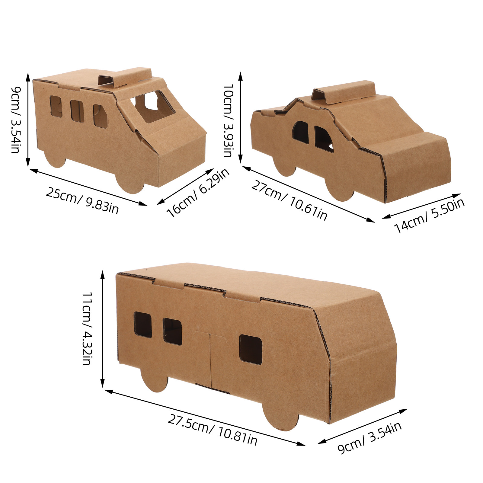 3Pcs Paper Vehicle Craft Kit K - مراجعة Kids Education Group وسعره