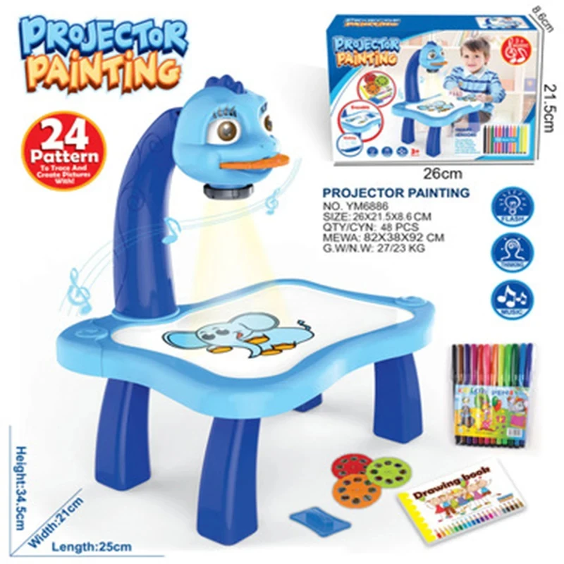 Children LED  Projector Art  D - مراجعة Drawing Projector Kids وسعره