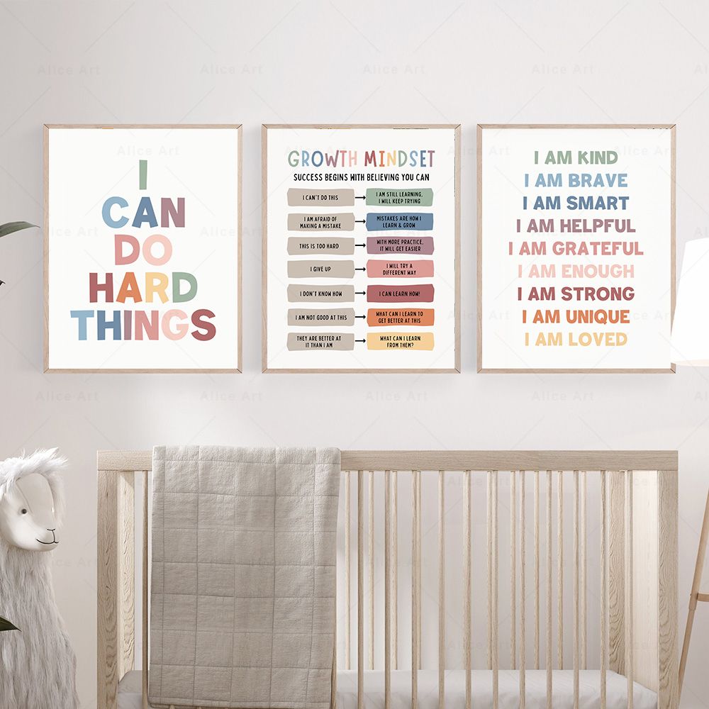 Affirmations for Kids Room Pos - مراجعة Kids Education Quote وسعره