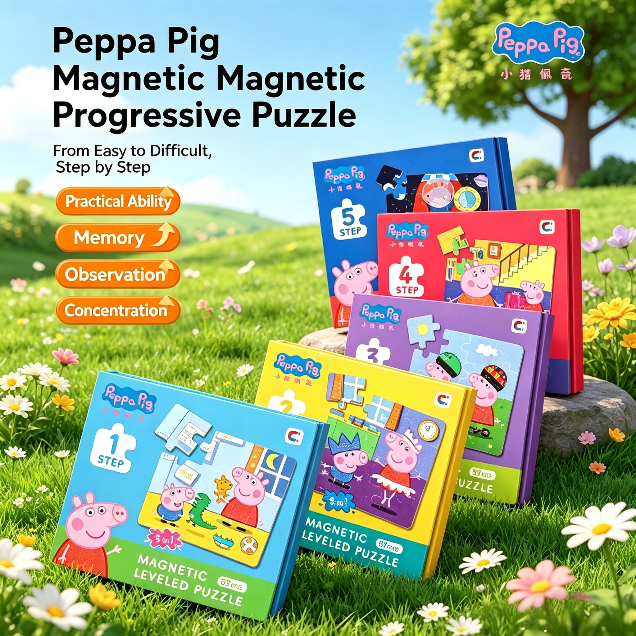 Peppa Pig Magnetic Puzzles for - مراجعة Kids Education Level وسعره