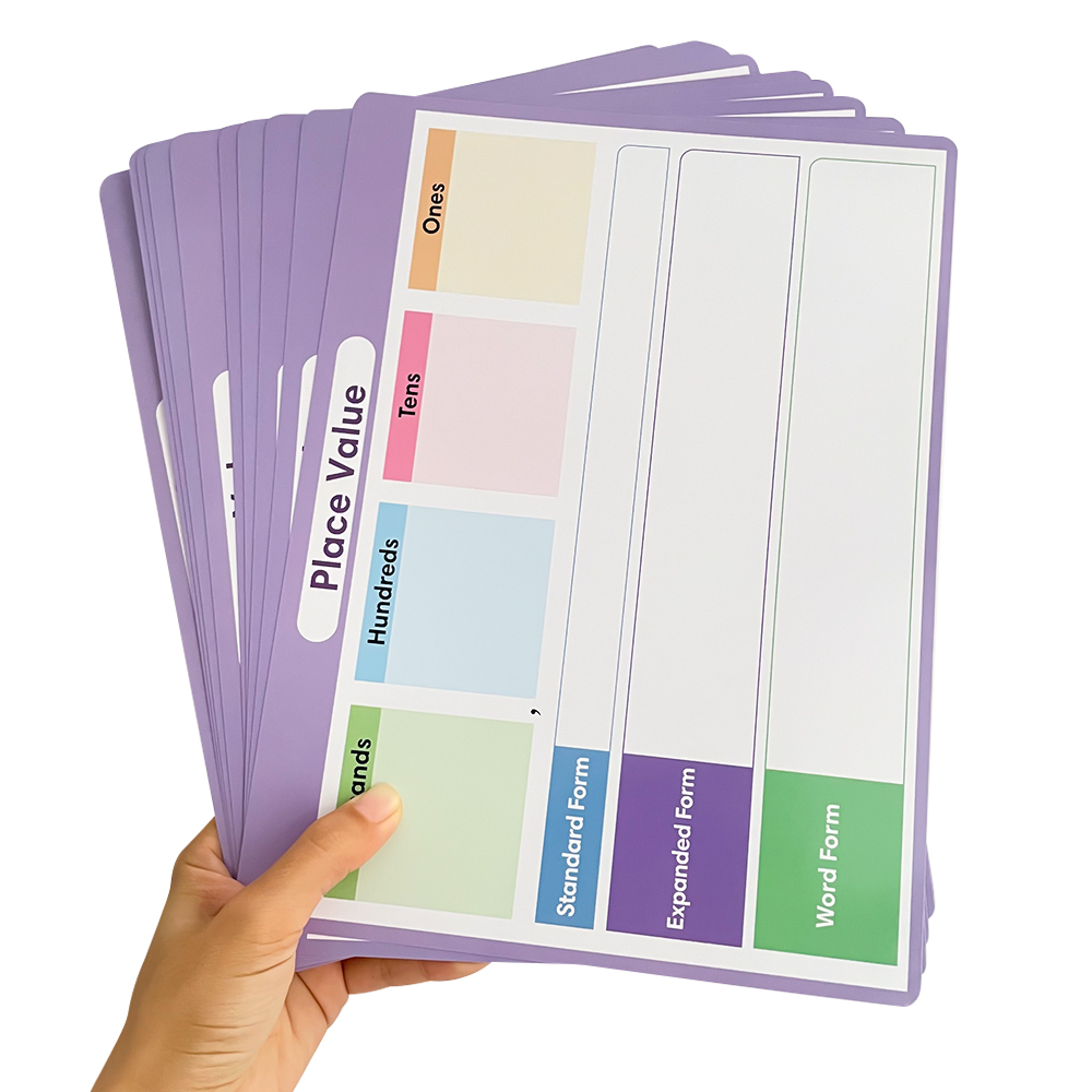 Erasable Place Value Learning  - مراجعة Kids Educational Poster وسعره