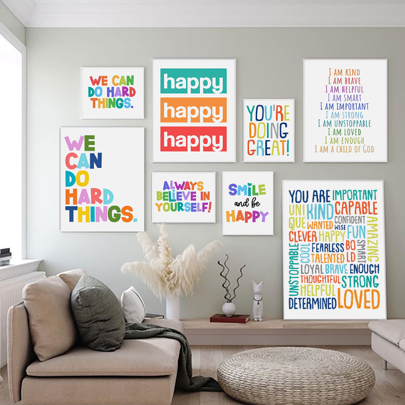 Positive Kid Classroom Wall Pi - مراجعة Kids Educational Poster وسعره