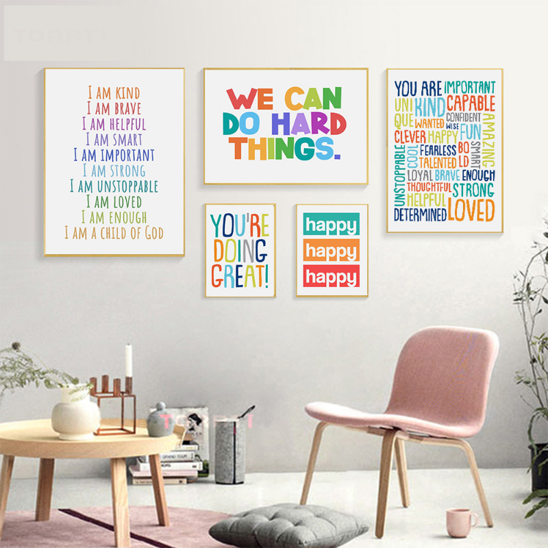 Positive Kid Classroom Wall Pi - مراجعة Kids Educational Poster وسعره