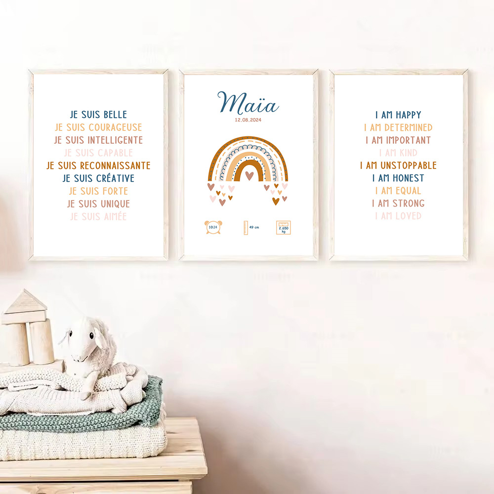 Custom Baby Name Birth Poster  - مراجعة Kids Education Quote وسعره