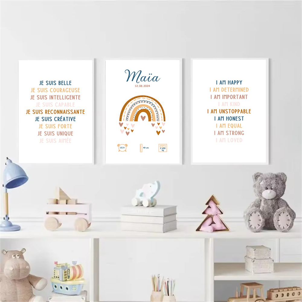Custom Baby Name Birth Poster  - مراجعة Kids Education Quote وسعره
