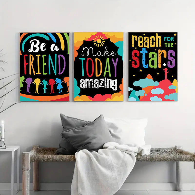 Colorful Cute Dream Big Quotes - مراجعة Kids Education Quote وسعره